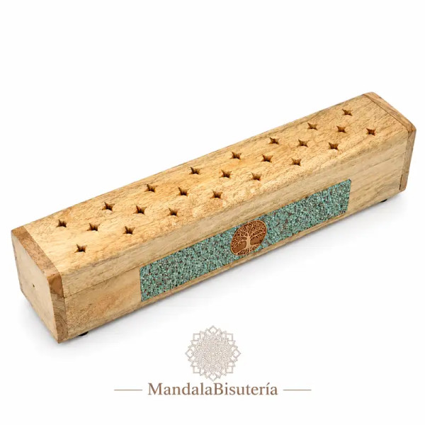 Quemador de Incienso Árbol de la Vida con Almacenamiento