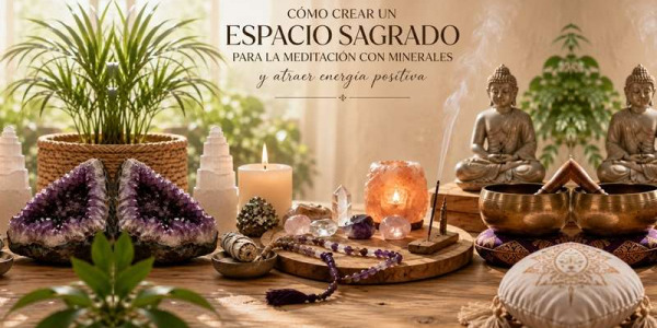 Cómo crear un espacio sagrado para la meditación con minerales y atraer energía positiva