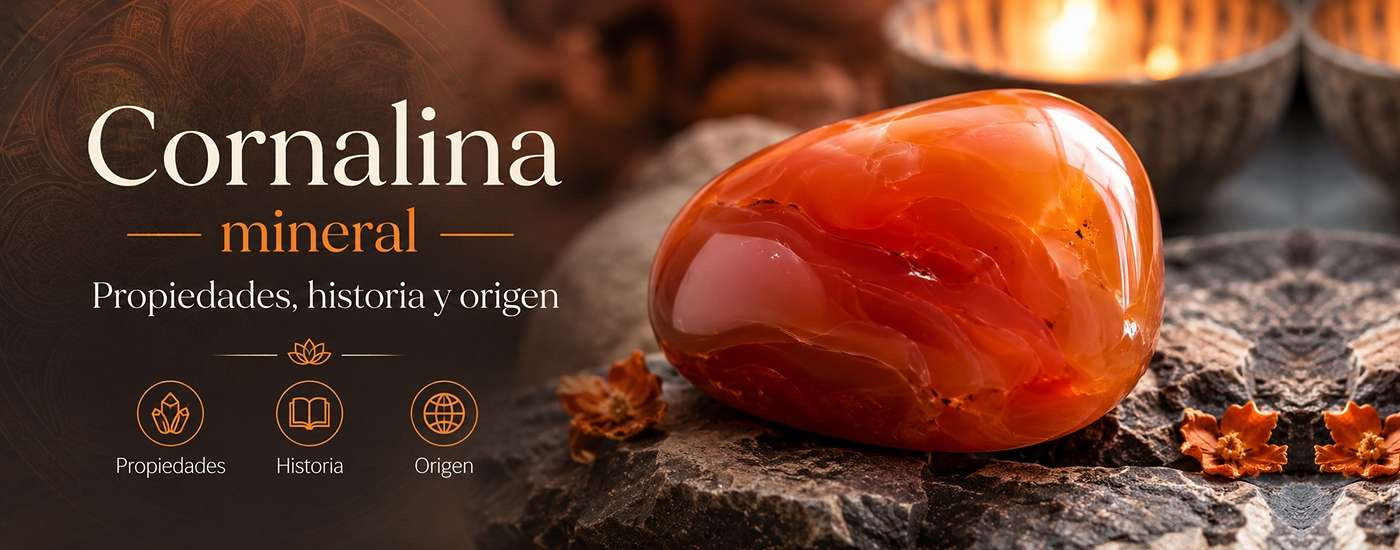 Cornalina mineral: Propiedades, historia y origen
