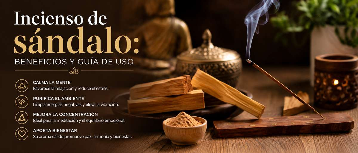 Incienso de sándalo: beneficios y guía de uso
